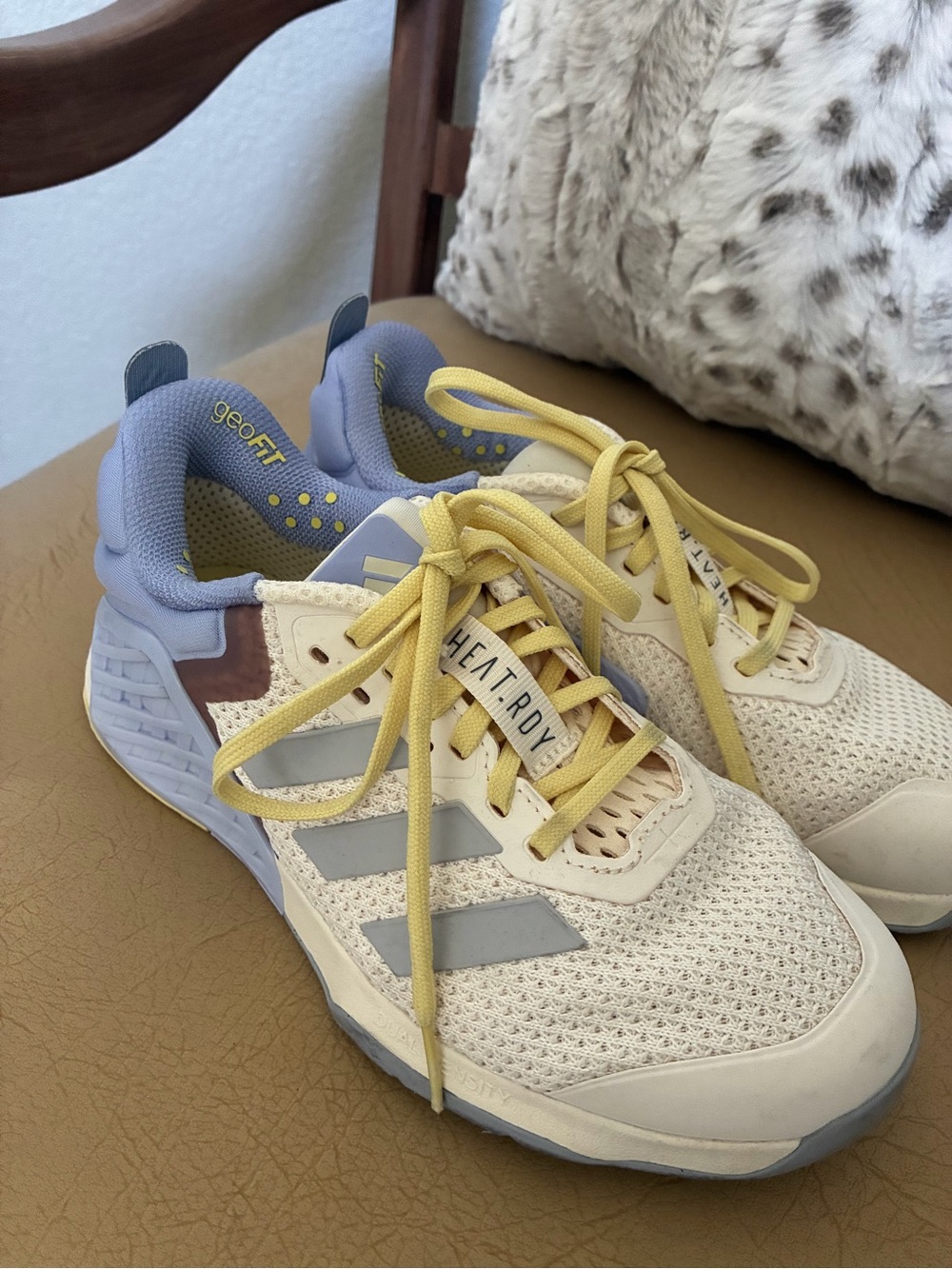 Adidas Womens Dropset 3 Cross Trainers. Cream, Lavender & Yellow